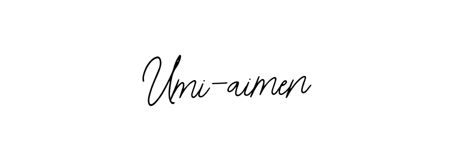 if you are searching for the best signature style for your name Umi-aimen. so please give up your signature search. here we have designed multiple signature styles  using Bearetta-2O07w. Umi-aimen signature style 12 images and pictures png