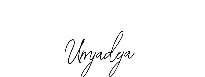 Use a signature maker to create a handwritten signature online. With this signature software, you can design (Bearetta-2O07w) your own signature for name Umjadeja. Umjadeja signature style 12 images and pictures png