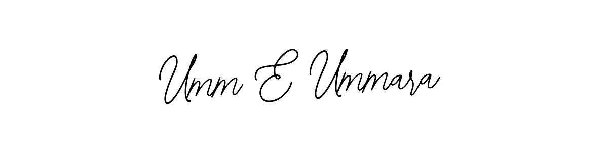 How to make Umm E Ummara name signature. Use Bearetta-2O07w style for creating short signs online. This is the latest handwritten sign. Umm E Ummara signature style 12 images and pictures png