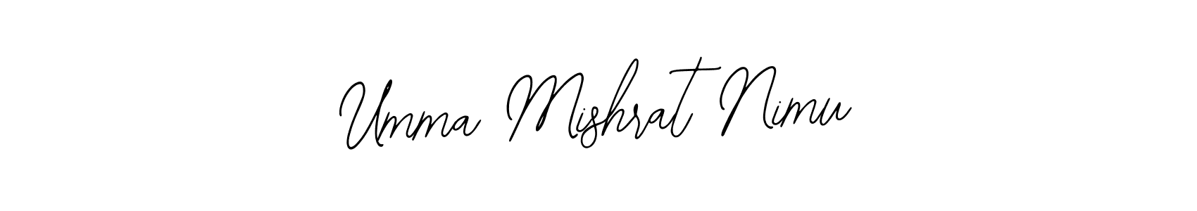 Bearetta-2O07w is a professional signature style that is perfect for those who want to add a touch of class to their signature. It is also a great choice for those who want to make their signature more unique. Get Umma Mishrat Nimu name to fancy signature for free. Umma Mishrat Nimu signature style 12 images and pictures png