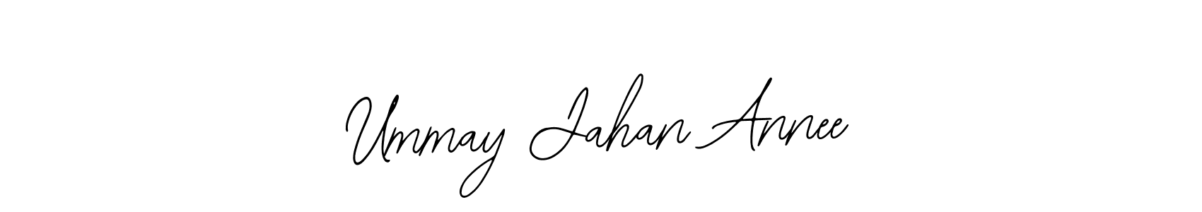 Bearetta-2O07w is a professional signature style that is perfect for those who want to add a touch of class to their signature. It is also a great choice for those who want to make their signature more unique. Get Ummay Jahan Annee name to fancy signature for free. Ummay Jahan Annee signature style 12 images and pictures png