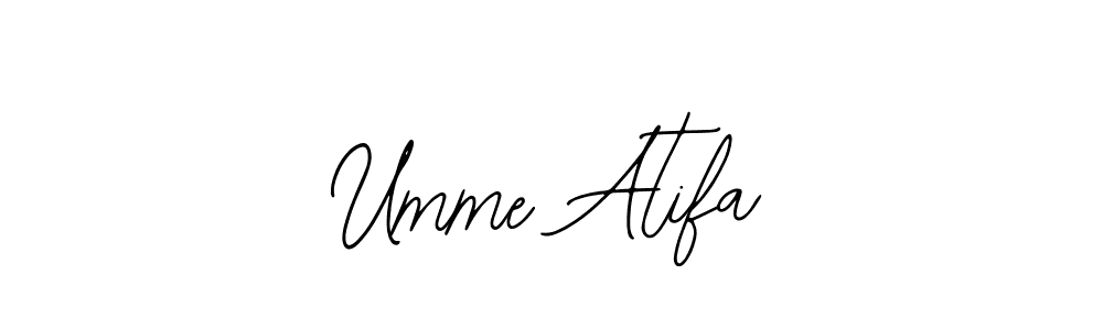 Make a short Umme Atifa signature style. Manage your documents anywhere anytime using Bearetta-2O07w. Create and add eSignatures, submit forms, share and send files easily. Umme Atifa signature style 12 images and pictures png
