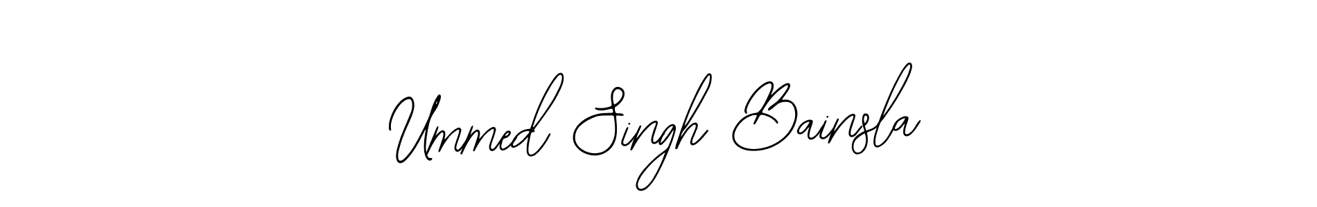 Create a beautiful signature design for name Ummed Singh Bainsla. With this signature (Bearetta-2O07w) fonts, you can make a handwritten signature for free. Ummed Singh Bainsla signature style 12 images and pictures png