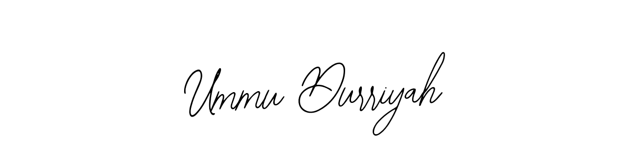How to make Ummu Durriyah name signature. Use Bearetta-2O07w style for creating short signs online. This is the latest handwritten sign. Ummu Durriyah signature style 12 images and pictures png