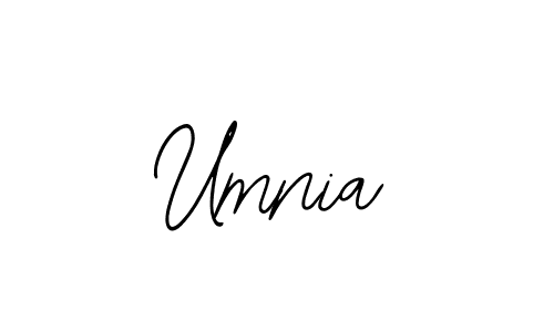 Use a signature maker to create a handwritten signature online. With this signature software, you can design (Bearetta-2O07w) your own signature for name Umnia. Umnia signature style 12 images and pictures png