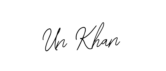 Use a signature maker to create a handwritten signature online. With this signature software, you can design (Bearetta-2O07w) your own signature for name Un Khan. Un Khan signature style 12 images and pictures png