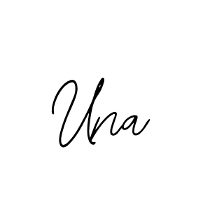 You should practise on your own different ways (Bearetta-2O07w) to write your name (Una) in signature. don't let someone else do it for you. Una signature style 12 images and pictures png