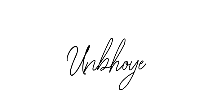 Create a beautiful signature design for name Unbhoye. With this signature (Bearetta-2O07w) fonts, you can make a handwritten signature for free. Unbhoye signature style 12 images and pictures png