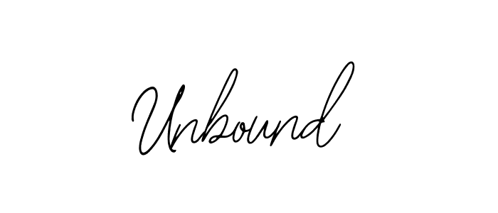 Unbound stylish signature style. Best Handwritten Sign (Bearetta-2O07w) for my name. Handwritten Signature Collection Ideas for my name Unbound. Unbound signature style 12 images and pictures png