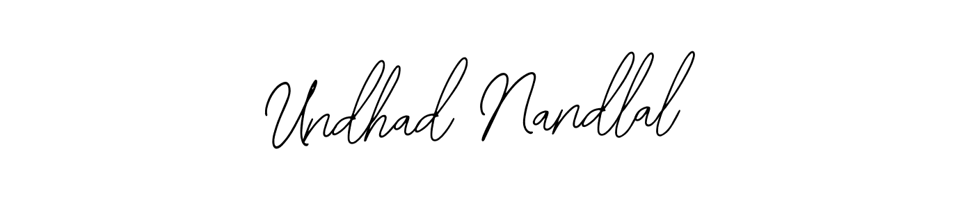 You should practise on your own different ways (Bearetta-2O07w) to write your name (Undhad Nandlal) in signature. don't let someone else do it for you. Undhad Nandlal signature style 12 images and pictures png