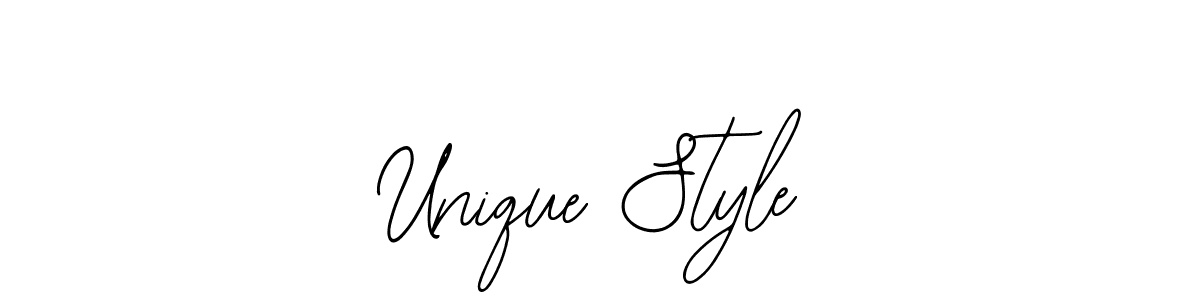 if you are searching for the best signature style for your name Unique Style. so please give up your signature search. here we have designed multiple signature styles  using Bearetta-2O07w. Unique Style signature style 12 images and pictures png