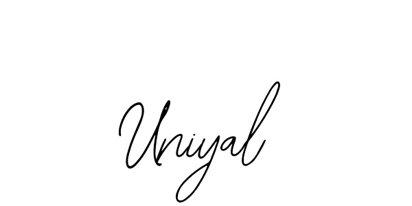 Also we have Uniyal name is the best signature style. Create professional handwritten signature collection using Bearetta-2O07w autograph style. Uniyal signature style 12 images and pictures png