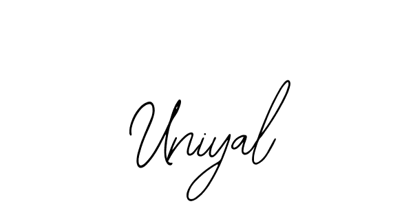 Also we have Uniyal name is the best signature style. Create professional handwritten signature collection using Bearetta-2O07w autograph style. Uniyal signature style 12 images and pictures png