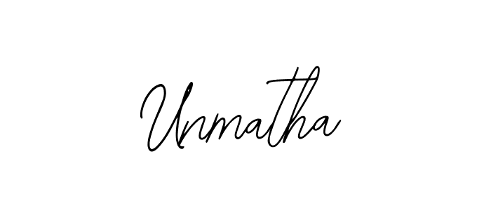 Design your own signature with our free online signature maker. With this signature software, you can create a handwritten (Bearetta-2O07w) signature for name Unmatha. Unmatha signature style 12 images and pictures png