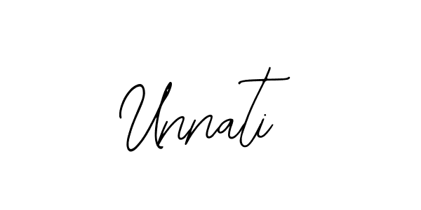 How to make Unnati name signature. Use Bearetta-2O07w style for creating short signs online. This is the latest handwritten sign. Unnati signature style 12 images and pictures png