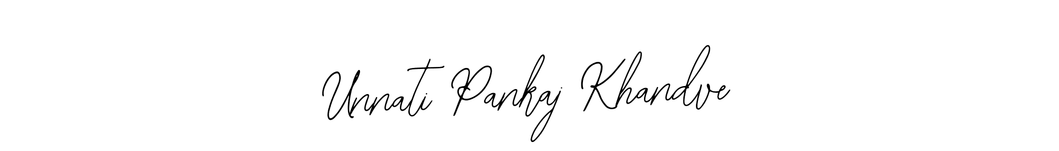Similarly Bearetta-2O07w is the best handwritten signature design. Signature creator online .You can use it as an online autograph creator for name Unnati Pankaj Khandve. Unnati Pankaj Khandve signature style 12 images and pictures png
