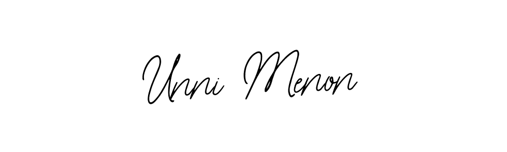 if you are searching for the best signature style for your name Unni Menon. so please give up your signature search. here we have designed multiple signature styles  using Bearetta-2O07w. Unni Menon signature style 12 images and pictures png