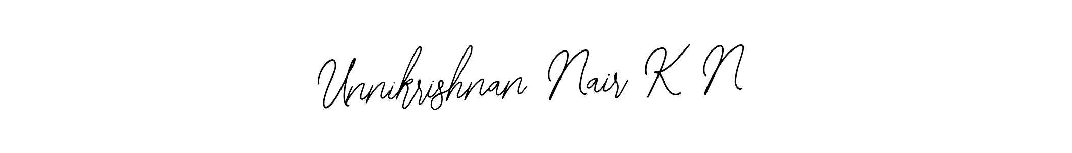 How to make Unnikrishnan Nair K N signature? Bearetta-2O07w is a professional autograph style. Create handwritten signature for Unnikrishnan Nair K N name. Unnikrishnan Nair K N signature style 12 images and pictures png