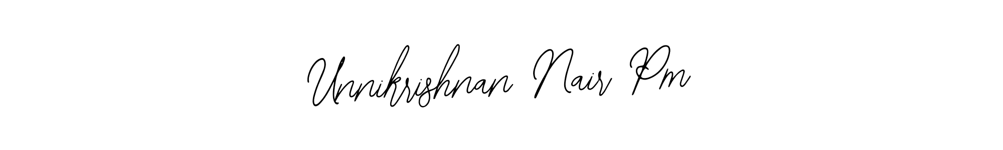 Similarly Bearetta-2O07w is the best handwritten signature design. Signature creator online .You can use it as an online autograph creator for name Unnikrishnan Nair Pm. Unnikrishnan Nair Pm signature style 12 images and pictures png