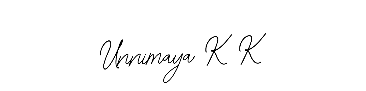 if you are searching for the best signature style for your name Unnimaya K K. so please give up your signature search. here we have designed multiple signature styles  using Bearetta-2O07w. Unnimaya K K signature style 12 images and pictures png
