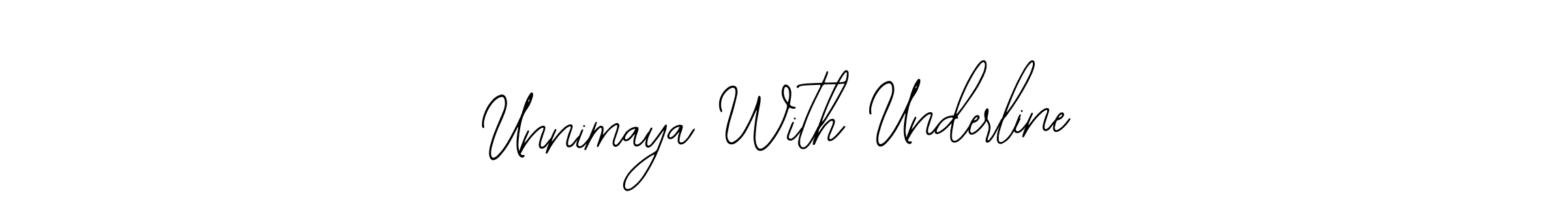 if you are searching for the best signature style for your name Unnimaya With Underline. so please give up your signature search. here we have designed multiple signature styles  using Bearetta-2O07w. Unnimaya With Underline signature style 12 images and pictures png
