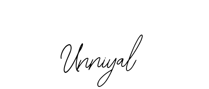 Also we have Unniyal name is the best signature style. Create professional handwritten signature collection using Bearetta-2O07w autograph style. Unniyal signature style 12 images and pictures png