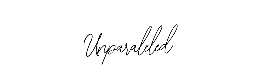 How to make Unparaleled signature? Bearetta-2O07w is a professional autograph style. Create handwritten signature for Unparaleled name. Unparaleled signature style 12 images and pictures png