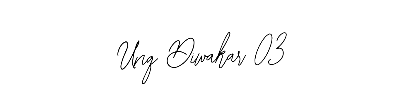 Make a beautiful signature design for name Unq Diwakar 03. With this signature (Bearetta-2O07w) style, you can create a handwritten signature for free. Unq Diwakar 03 signature style 12 images and pictures png