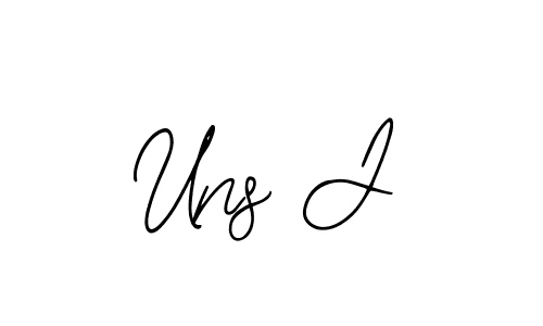 You should practise on your own different ways (Bearetta-2O07w) to write your name (Uns J) in signature. don't let someone else do it for you. Uns J signature style 12 images and pictures png