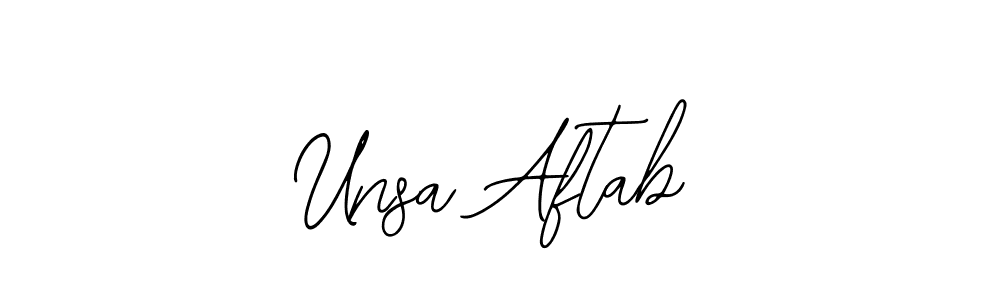 Make a beautiful signature design for name Unsa Aftab. With this signature (Bearetta-2O07w) style, you can create a handwritten signature for free. Unsa Aftab signature style 12 images and pictures png