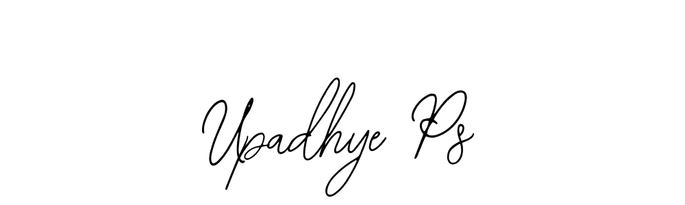 Use a signature maker to create a handwritten signature online. With this signature software, you can design (Bearetta-2O07w) your own signature for name Upadhye Ps. Upadhye Ps signature style 12 images and pictures png
