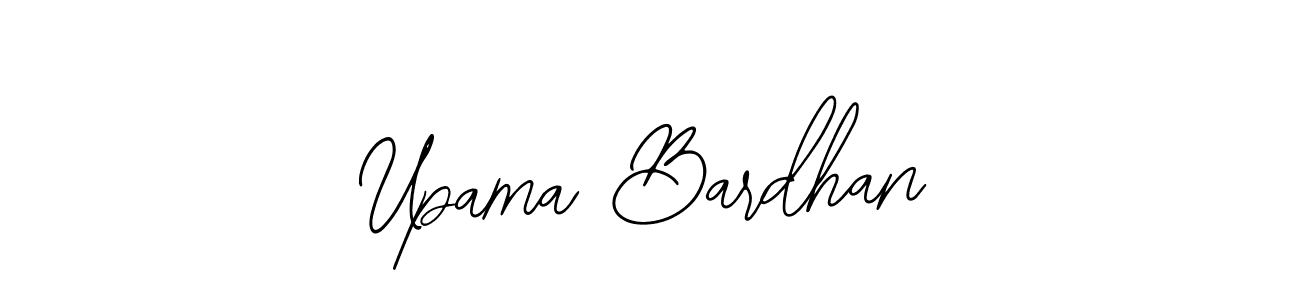 How to make Upama Bardhan name signature. Use Bearetta-2O07w style for creating short signs online. This is the latest handwritten sign. Upama Bardhan signature style 12 images and pictures png