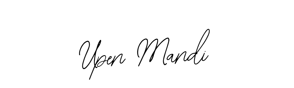 Similarly Bearetta-2O07w is the best handwritten signature design. Signature creator online .You can use it as an online autograph creator for name Upen Mandi. Upen Mandi signature style 12 images and pictures png