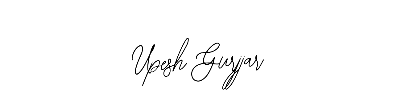 You should practise on your own different ways (Bearetta-2O07w) to write your name (Upesh Gurjjar) in signature. don't let someone else do it for you. Upesh Gurjjar signature style 12 images and pictures png