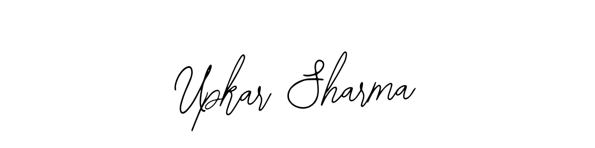 You should practise on your own different ways (Bearetta-2O07w) to write your name (Upkar Sharma) in signature. don't let someone else do it for you. Upkar Sharma signature style 12 images and pictures png