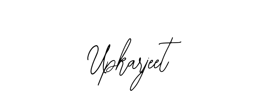 How to make Upkarjeet name signature. Use Bearetta-2O07w style for creating short signs online. This is the latest handwritten sign. Upkarjeet signature style 12 images and pictures png