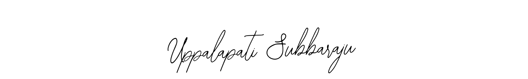 Use a signature maker to create a handwritten signature online. With this signature software, you can design (Bearetta-2O07w) your own signature for name Uppalapati Subbaraju. Uppalapati Subbaraju signature style 12 images and pictures png