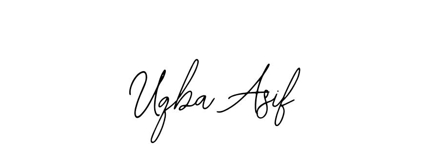 The best way (Bearetta-2O07w) to make a short signature is to pick only two or three words in your name. The name Uqba Asif include a total of six letters. For converting this name. Uqba Asif signature style 12 images and pictures png