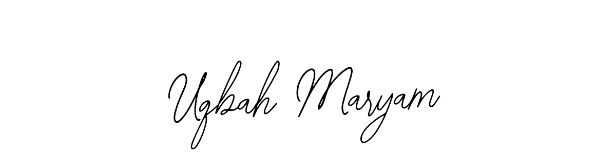 Also You can easily find your signature by using the search form. We will create Uqbah Maryam name handwritten signature images for you free of cost using Bearetta-2O07w sign style. Uqbah Maryam signature style 12 images and pictures png