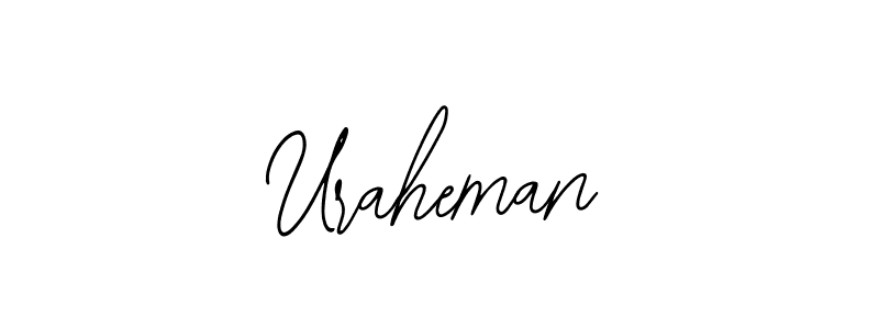 Design your own signature with our free online signature maker. With this signature software, you can create a handwritten (Bearetta-2O07w) signature for name Uraheman. Uraheman signature style 12 images and pictures png