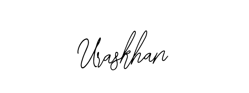 Similarly Bearetta-2O07w is the best handwritten signature design. Signature creator online .You can use it as an online autograph creator for name Uraskhan. Uraskhan signature style 12 images and pictures png