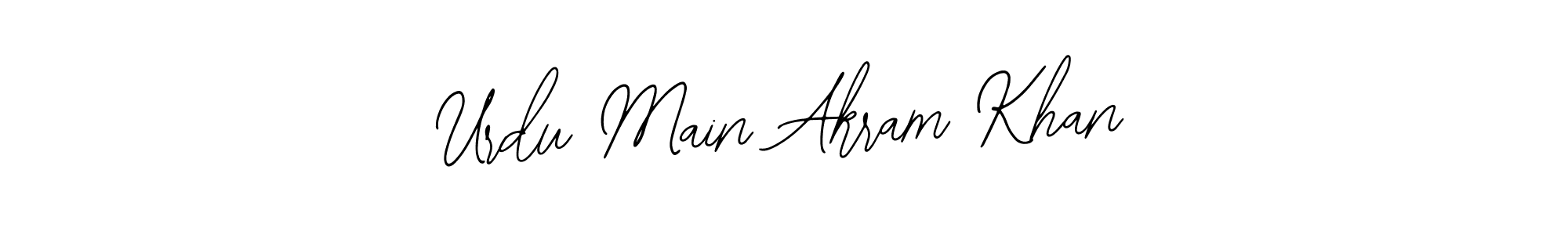 Make a beautiful signature design for name Urdu Main Akram Khan. With this signature (Bearetta-2O07w) style, you can create a handwritten signature for free. Urdu Main Akram Khan signature style 12 images and pictures png