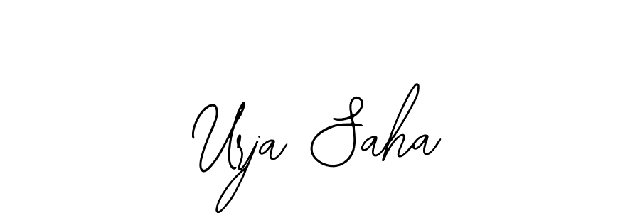 Similarly Bearetta-2O07w is the best handwritten signature design. Signature creator online .You can use it as an online autograph creator for name Urja Saha. Urja Saha signature style 12 images and pictures png