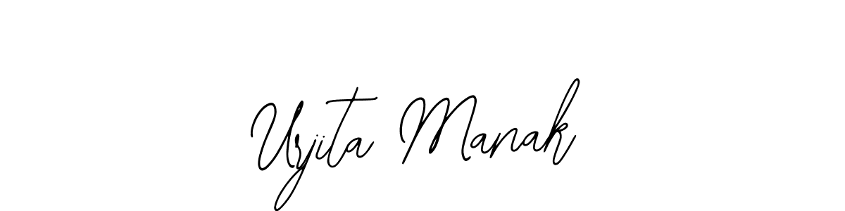 Also You can easily find your signature by using the search form. We will create Urjita Manak name handwritten signature images for you free of cost using Bearetta-2O07w sign style. Urjita Manak signature style 12 images and pictures png