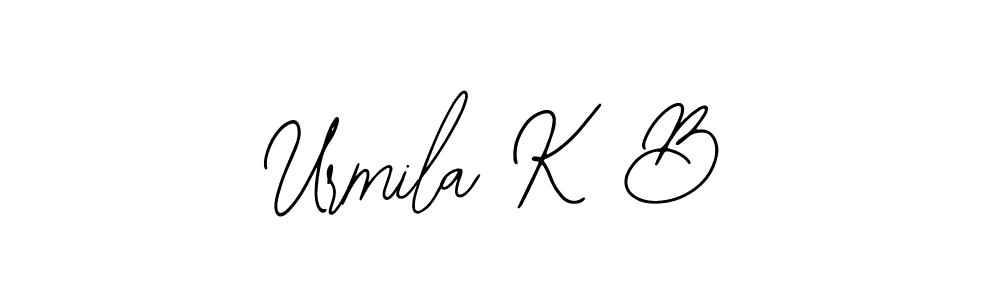 It looks lik you need a new signature style for name Urmila K B. Design unique handwritten (Bearetta-2O07w) signature with our free signature maker in just a few clicks. Urmila K B signature style 12 images and pictures png