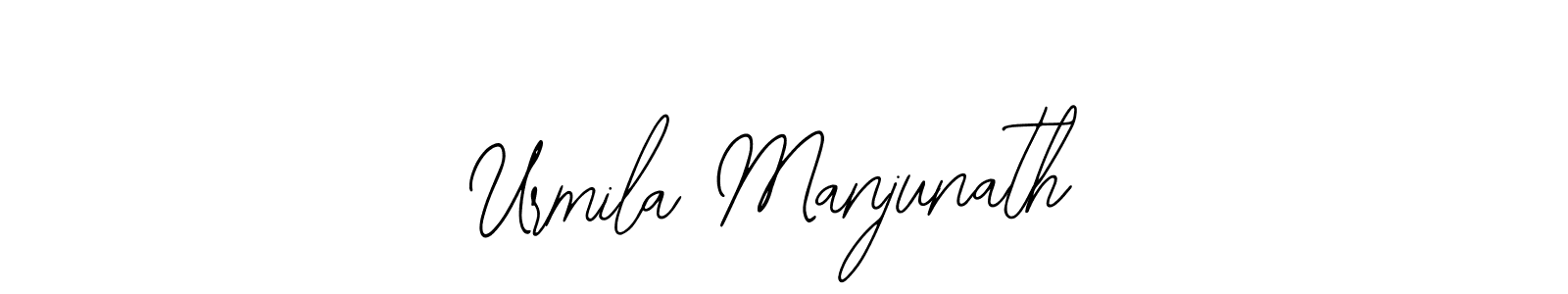 How to make Urmila Manjunath name signature. Use Bearetta-2O07w style for creating short signs online. This is the latest handwritten sign. Urmila Manjunath signature style 12 images and pictures png