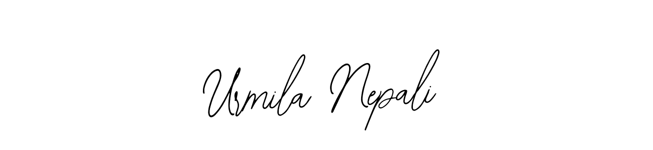 Use a signature maker to create a handwritten signature online. With this signature software, you can design (Bearetta-2O07w) your own signature for name Urmila Nepali. Urmila Nepali signature style 12 images and pictures png