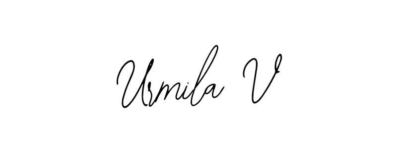 Similarly Bearetta-2O07w is the best handwritten signature design. Signature creator online .You can use it as an online autograph creator for name Urmila V. Urmila V signature style 12 images and pictures png
