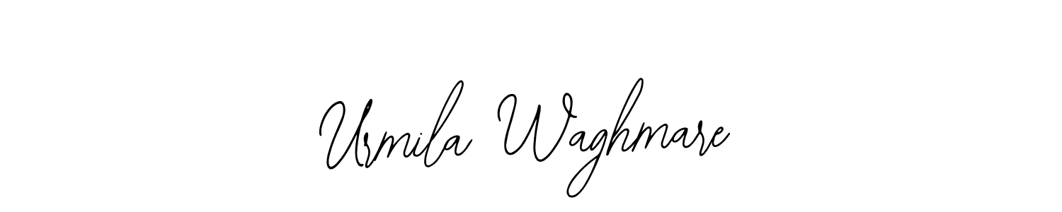 The best way (Bearetta-2O07w) to make a short signature is to pick only two or three words in your name. The name Urmila Waghmare include a total of six letters. For converting this name. Urmila Waghmare signature style 12 images and pictures png