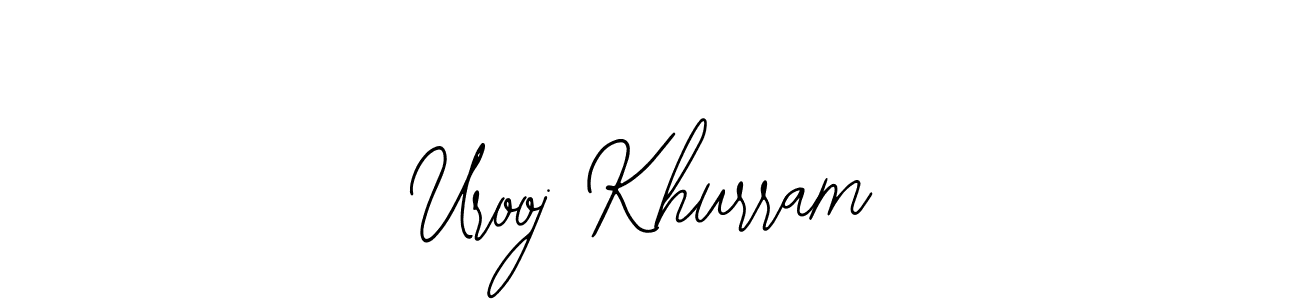 This is the best signature style for the Urooj Khurram name. Also you like these signature font (Bearetta-2O07w). Mix name signature. Urooj Khurram signature style 12 images and pictures png